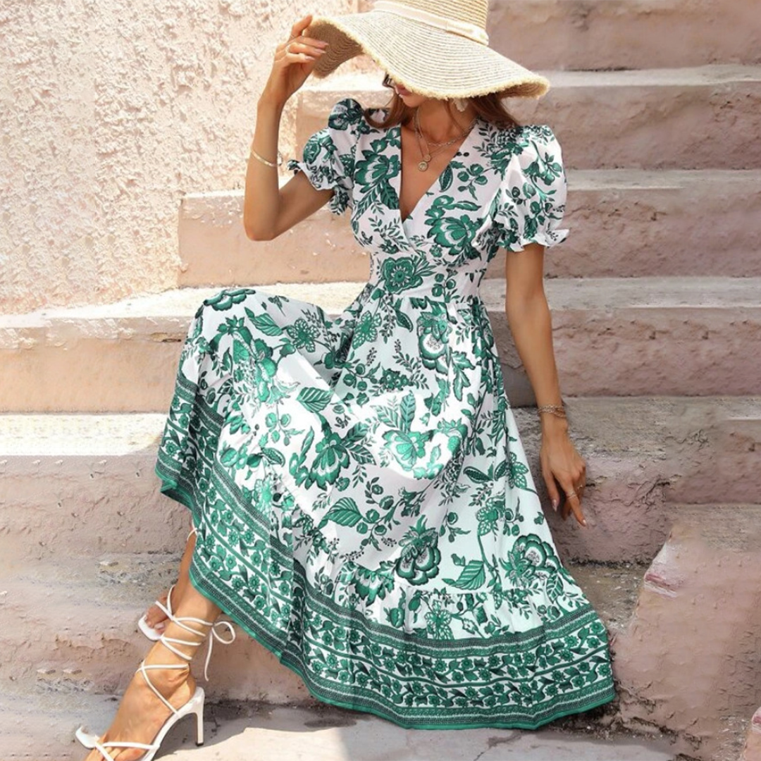 Nigella Elegant Floral Dress for Women Brunch Outfit Idea