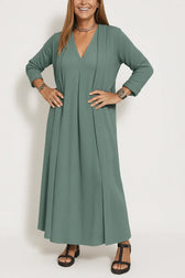 Sleeveless Maxi Dress and Duster Cardigan Two Piece Set 19