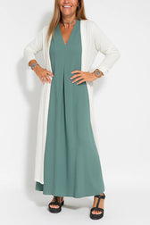 Sleeveless Maxi Dress and Duster Cardigan Two Piece Set 20