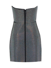 Griselda Strapless Rhinestone Bandage Dress 9