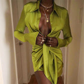 Jamaica Satin Long Sleeve Mini Dress 5