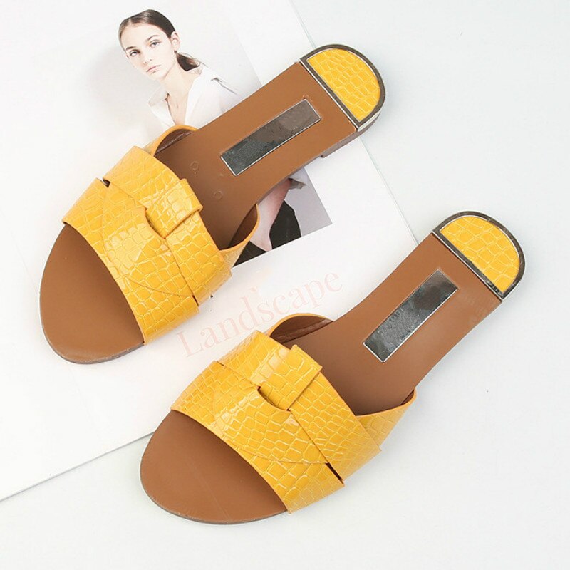 Candy Color PU Leather Open Toe Sandals