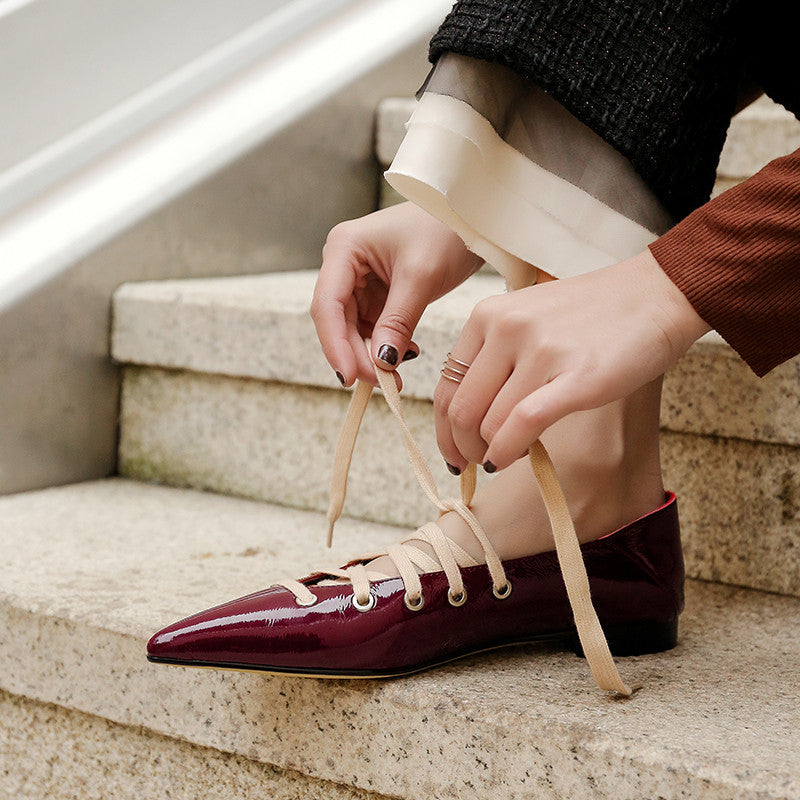 Cross Strap Lace Up Gladiator Pumps