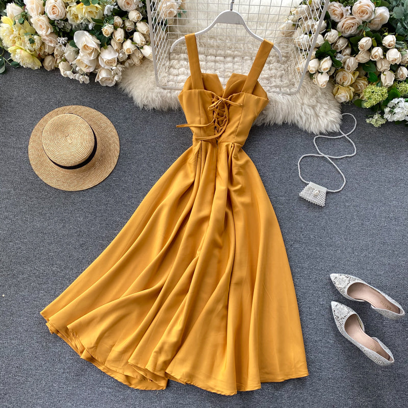 Amatista Boutique Yellow Sleeveless Cocktail Dress Evening Wear Edit