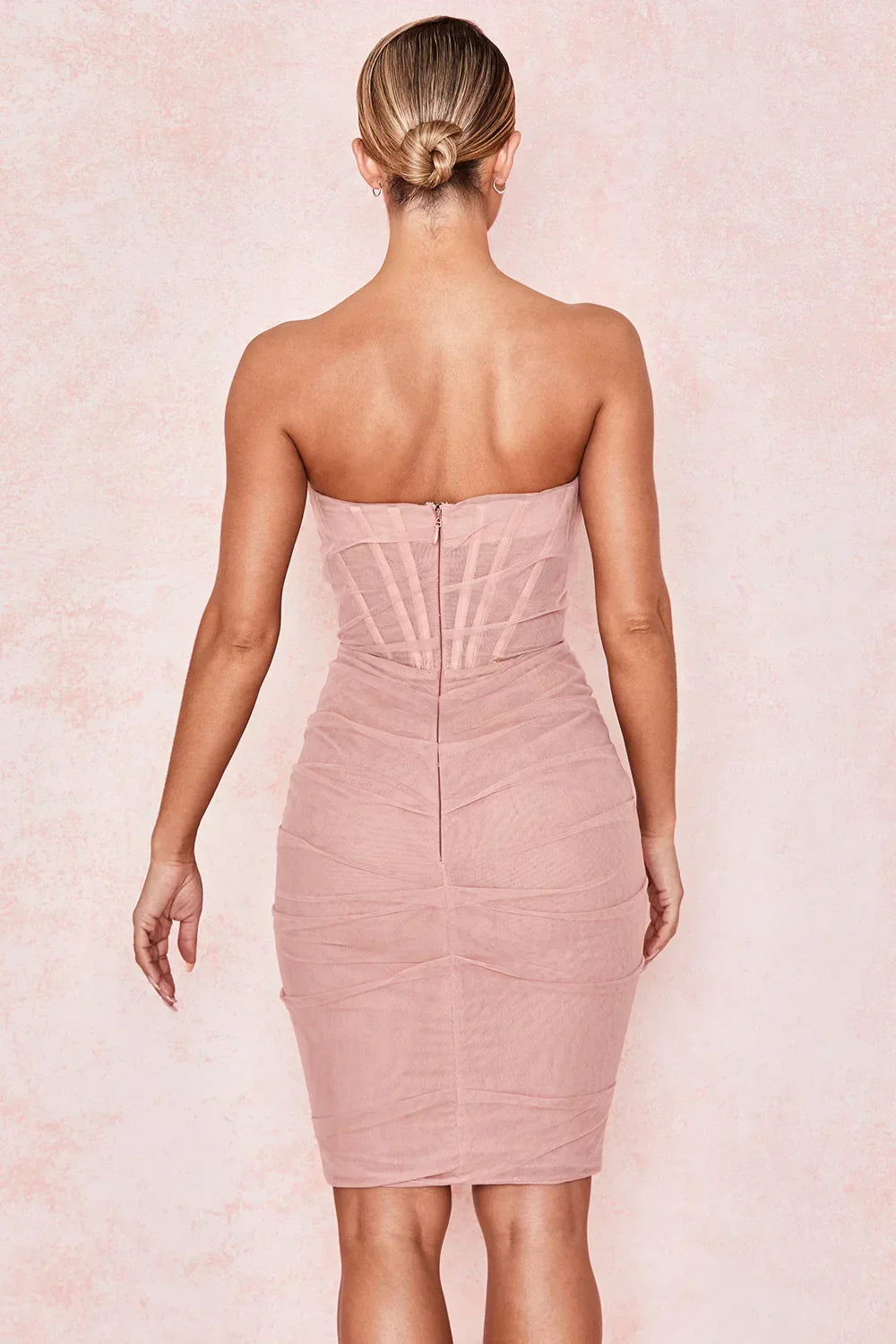 Tatiana Timeless Figure Hugging Evening Dress with Corset Detail and Strapless Design Elevated Occasion Wear