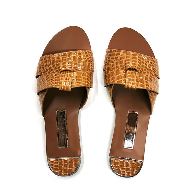 Candy Color PU Leather Open Toe Sandals