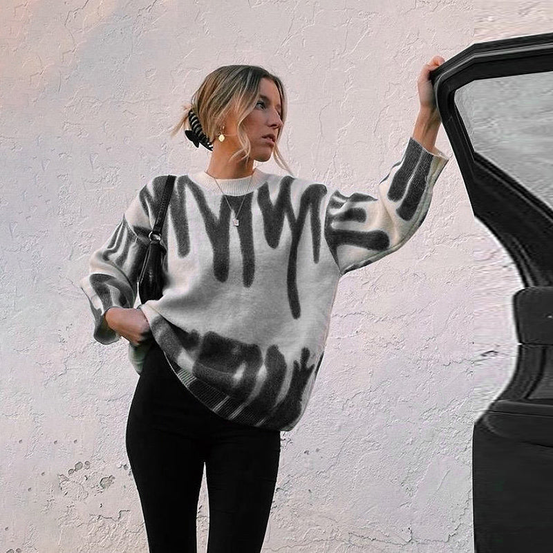 Tie Dye Knitted Oversized Sweater