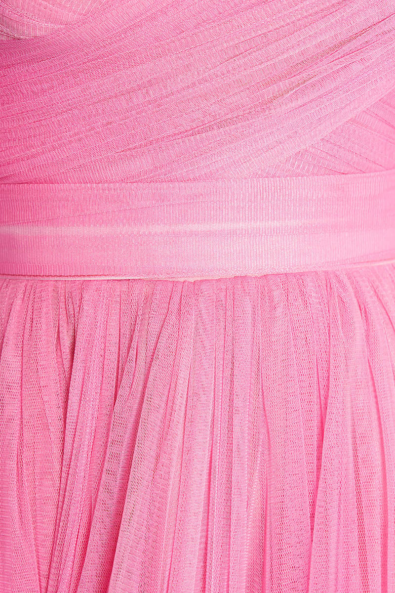 H5459 - Sweetheart One Shoulder Ruched Tulle A-Line Mini Homecoming Dress