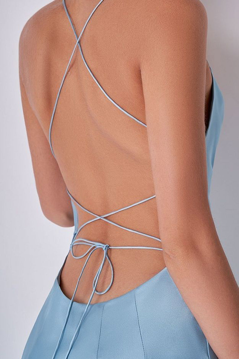 H5642 - V-Neck Spaghetti Straps Satin Feather Sheath Mini Homecoming Party Dress