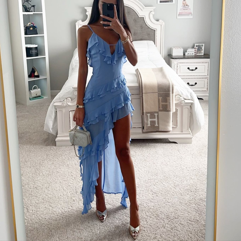 Aesthetic Ana Maria Midi Dress Made of Fine Chiffon Statement Occasion Edit