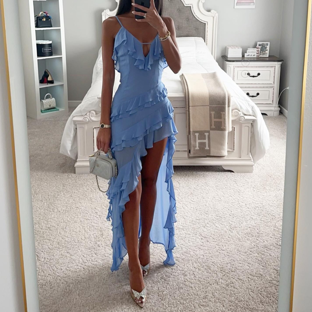 Aesthetic Ana Maria Midi Dress Made of Fine Chiffon Statement Occasion Edit