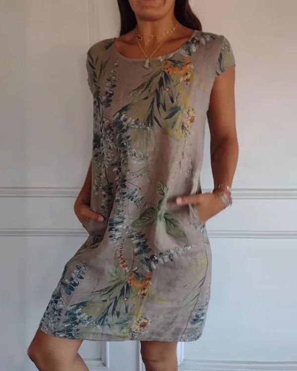 Leila Chic Cotton Linen Summer Dress Statement Occasion Edit