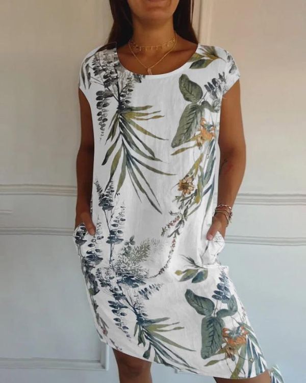 Leila Chic Cotton Linen Summer Dress Statement Occasion Edit