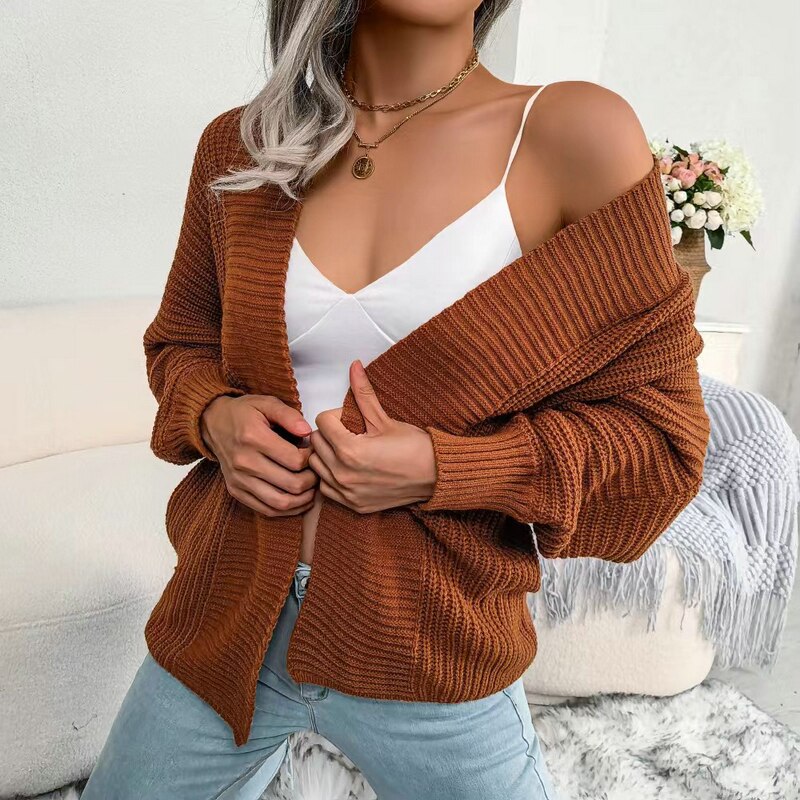 Women Knit Loose Cardigan