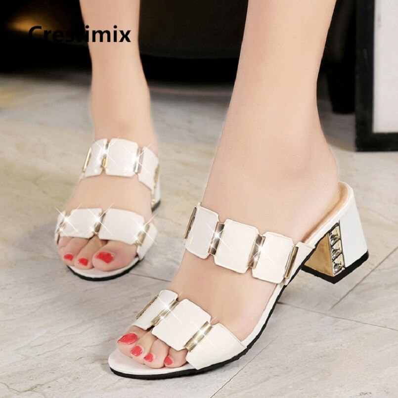 High Heel PU Leather Sandals
