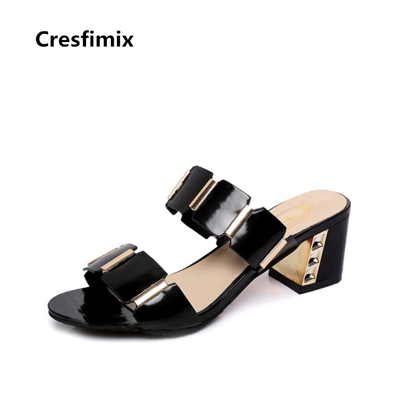 High Heel PU Leather Sandals