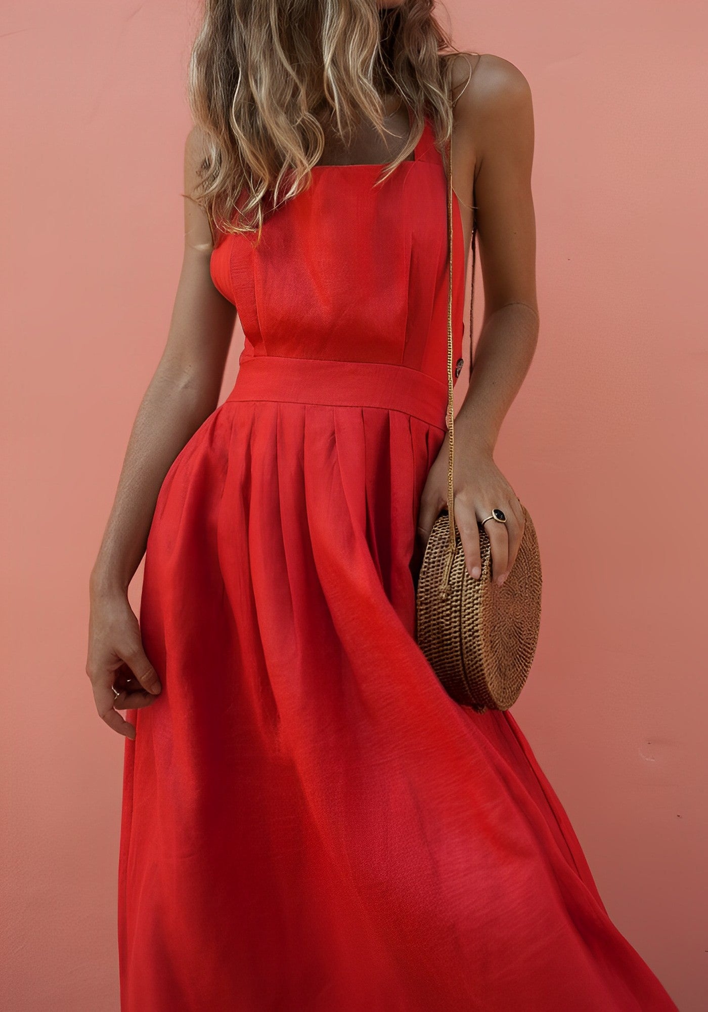 Francisca Minimalist Women's Summer Dresses with Halter Neck Premium Wardrobe Essential
