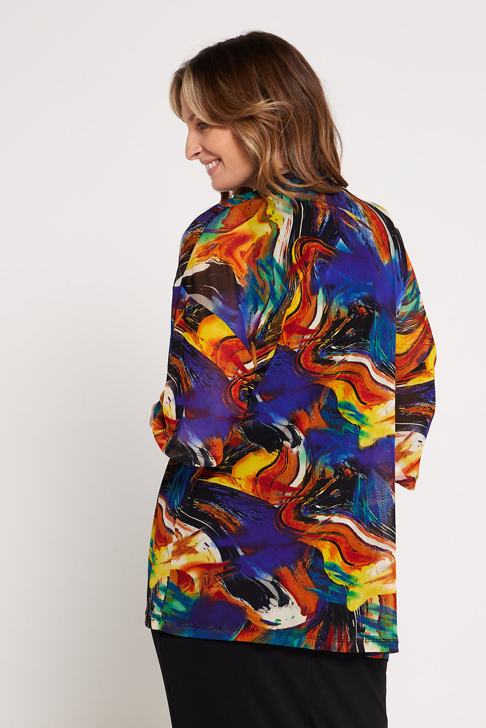 Haiti Mesh Jacket - Purple Orange Swirl