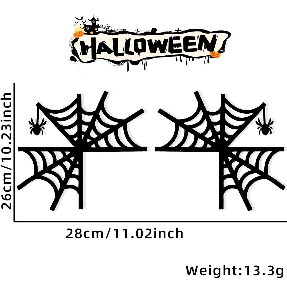 Bats Pumpkins Spider Webs Door Frame Halloween Decorative Item