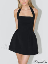 Halter Neck Fit and Flare Mini Dress 2