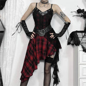 Patchwork Deep V-Neck Lace Dress