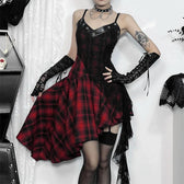 Patchwork Deep V-Neck Lace Dress