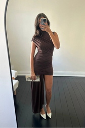 High Neck Sleeveless Ruched Mini Dress 5
