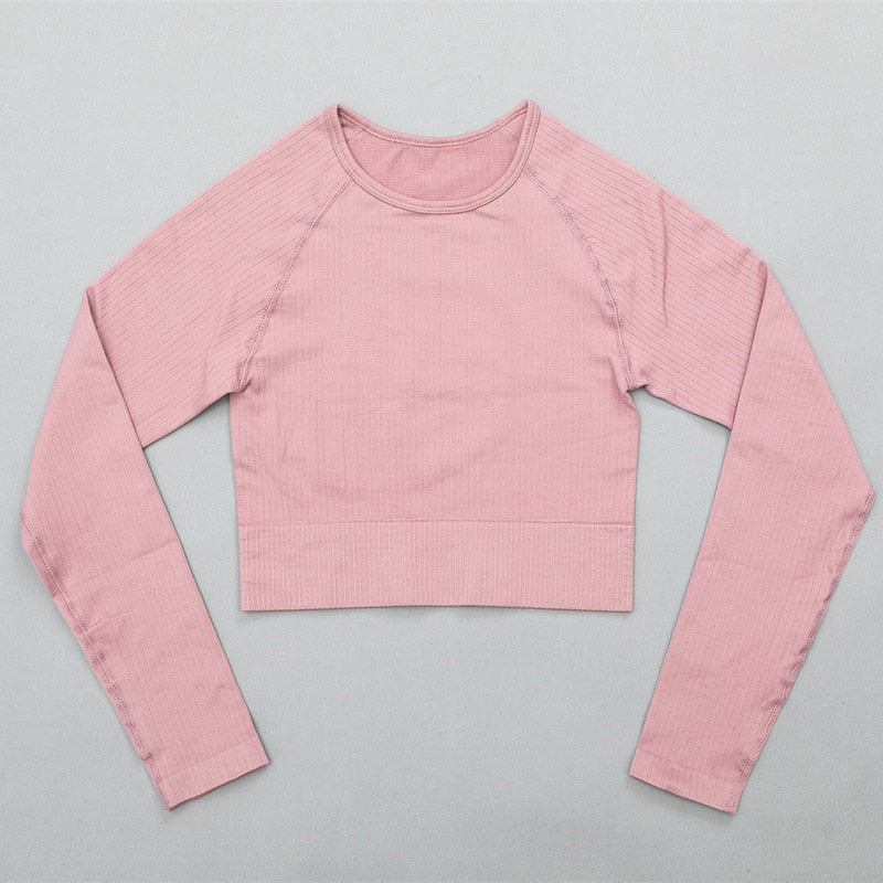 Mojoyce Sport Yoga Leggings Women Seamless Gym Clothing Fitness High Waist Push Up Workout Tights Solid Ribbed Pants