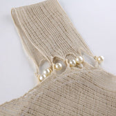 On Vacay One Shoulder Backless Pearl Dress 5