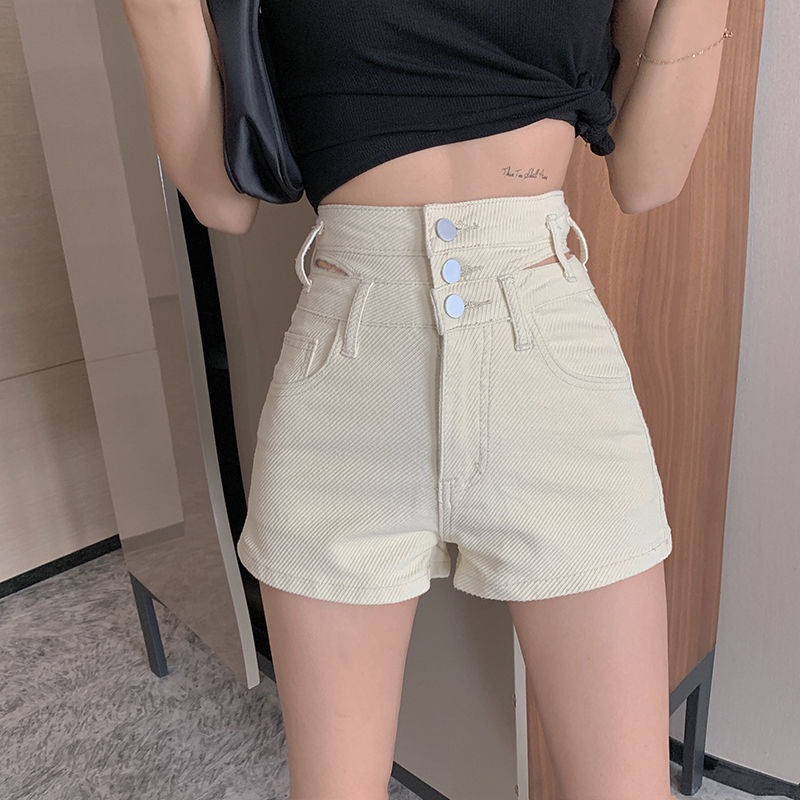 Distressed High Waist Women's Denim Vintage Korean Shorts Summer