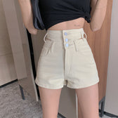 Distressed High Waist Women's Denim Vintage Korean Shorts Summer