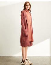 Women Fashion New Loose Hat Long Knitted Cardigan