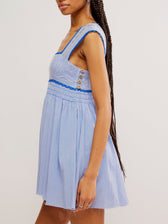 Lace Square Neck Babydoll Mini Dress Summer 4