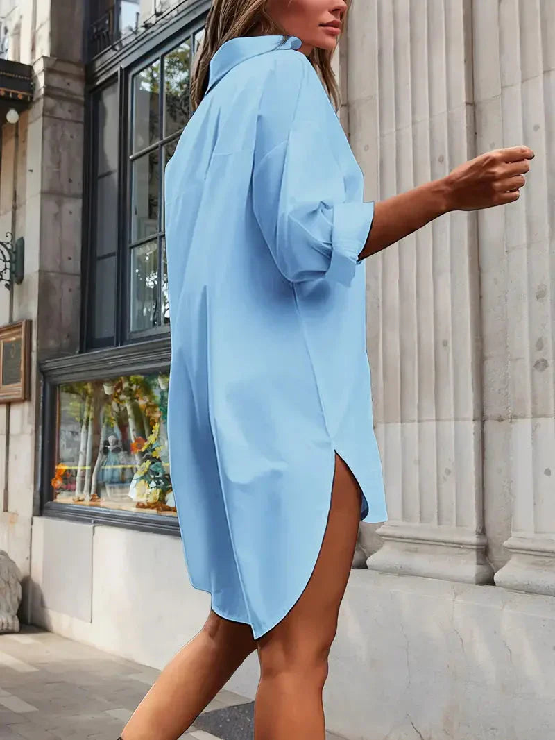 Nicole Chic Shirt Dress for Women Silhouette Collection