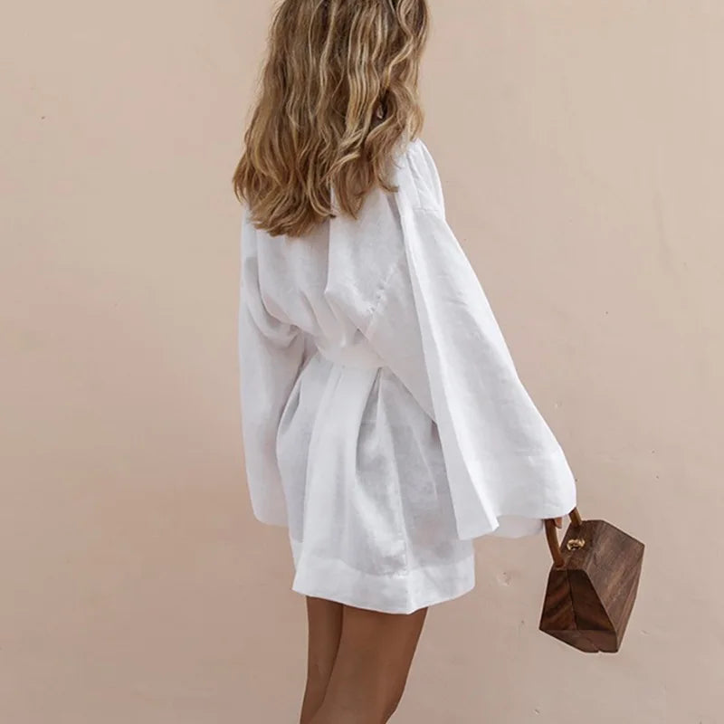 Cornelia Kimono Style V-neck Summer Dress for Women Modern Trendy Look
