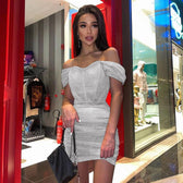 Off-the-Shoulder Corset Mini Dress