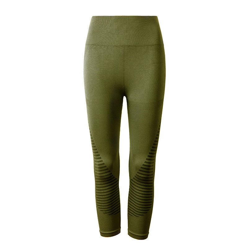 High Waist Seamless Leggings Green / S/M