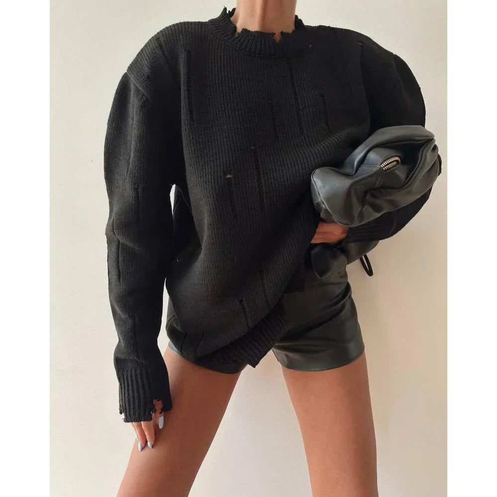 Ripped Y2K Long Sleeve Sweater