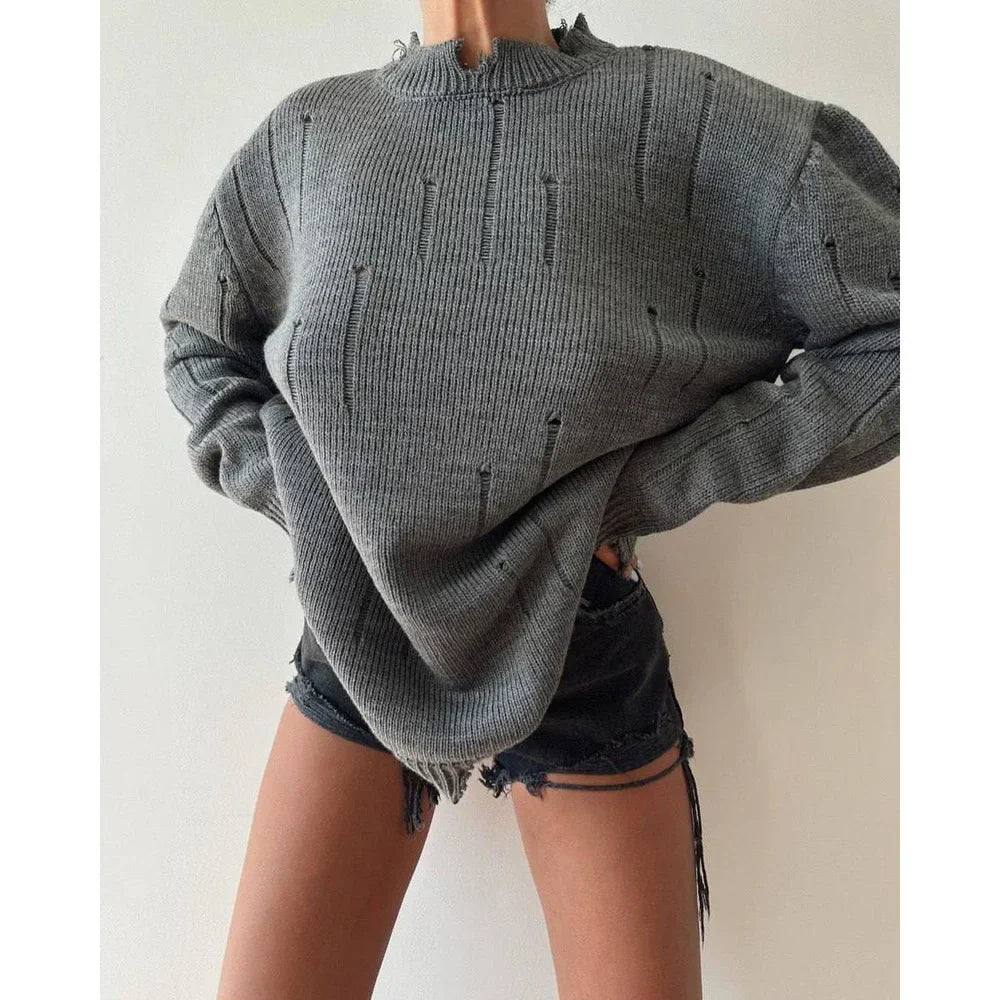 Ripped Y2K Long Sleeve Sweater