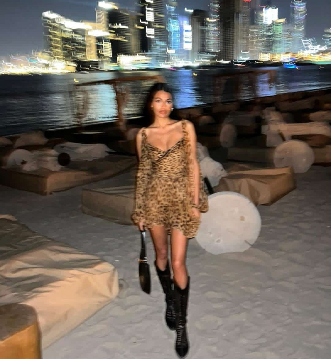 Chiffon Wrap V-Neck Split Balloon Sleeve Tie Waist Ruffle Mini Dress 24