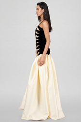 Branda Fishtail Satin Maxi Dress - View 5
