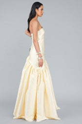 Branda Fishtail Satin Maxi Dress - View 6