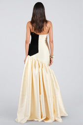 Branda Fishtail Satin Maxi Dress - View 7
