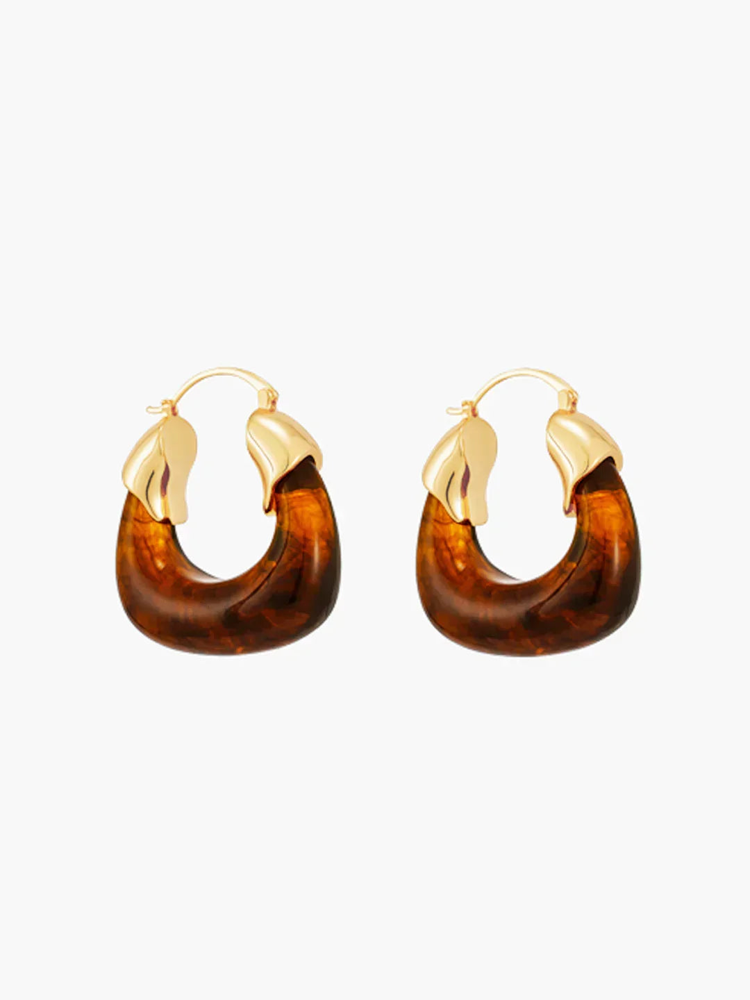 Chunky Resin Square Hoop Earrings