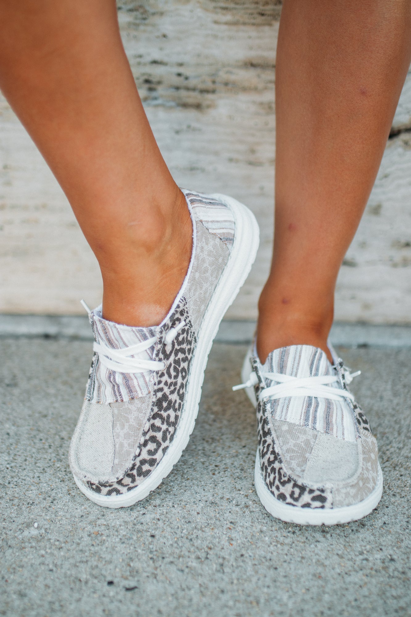 Anything But Basic Patchwork Boat Sneakers