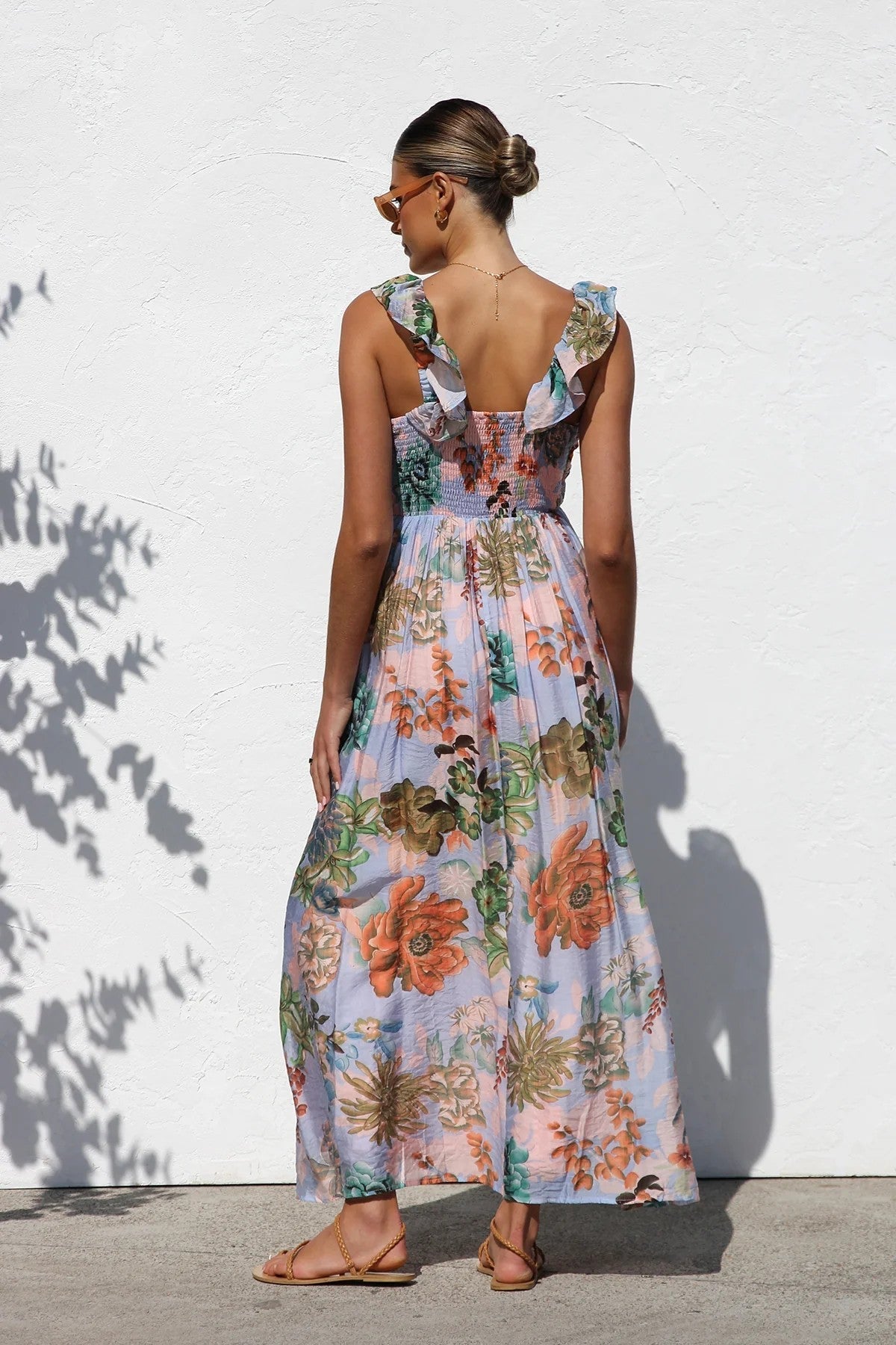 Sweet At Heart Floral Print Maxi Dress - Pink