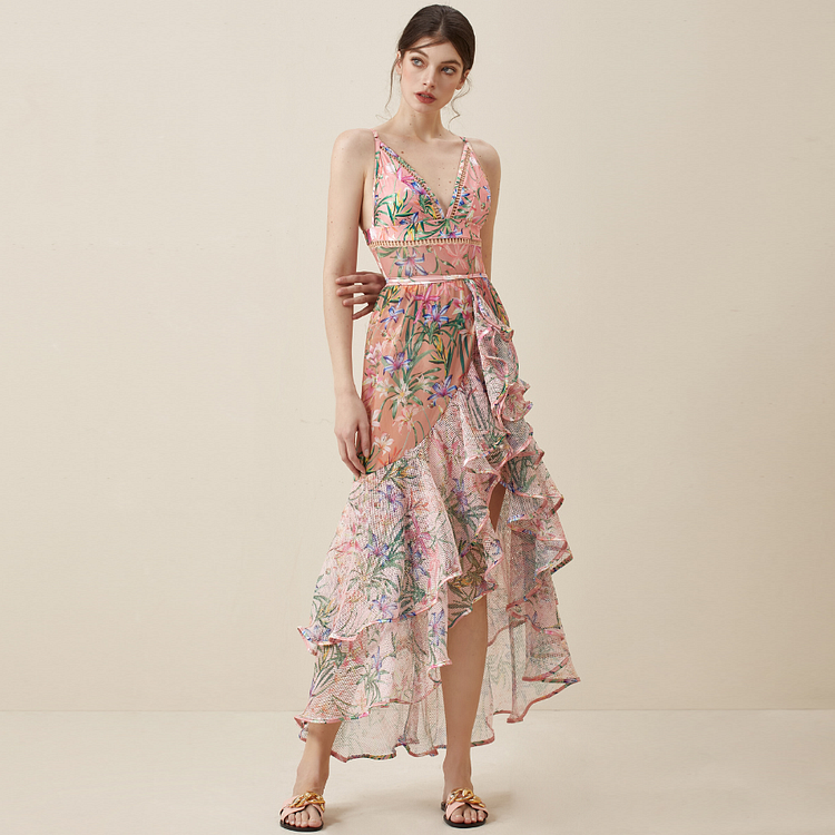 Pastel Tide Wrap Skirt - Pink