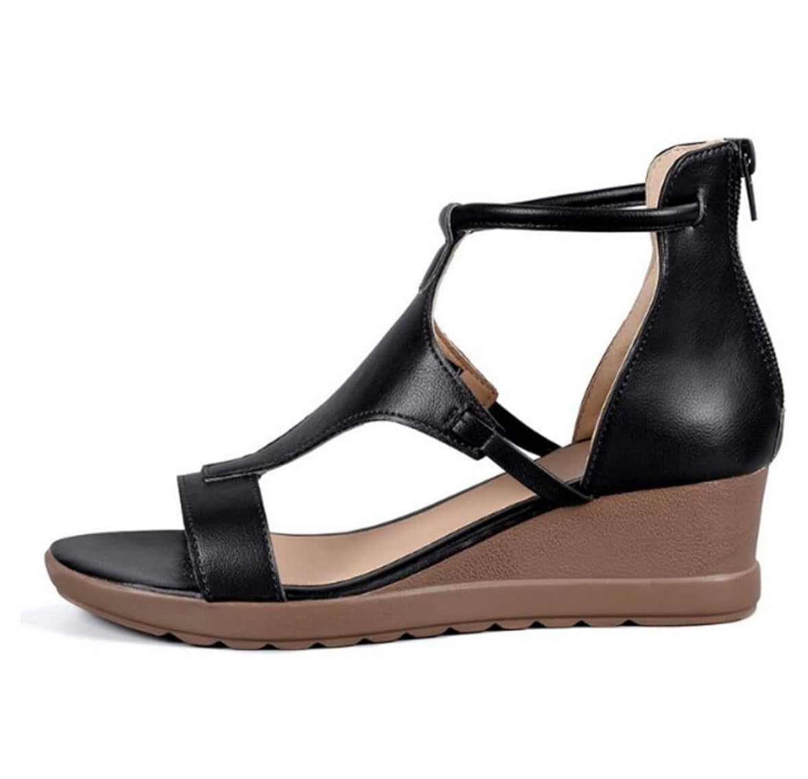Open Toe Ankle Strap Platform Wedge Sandals