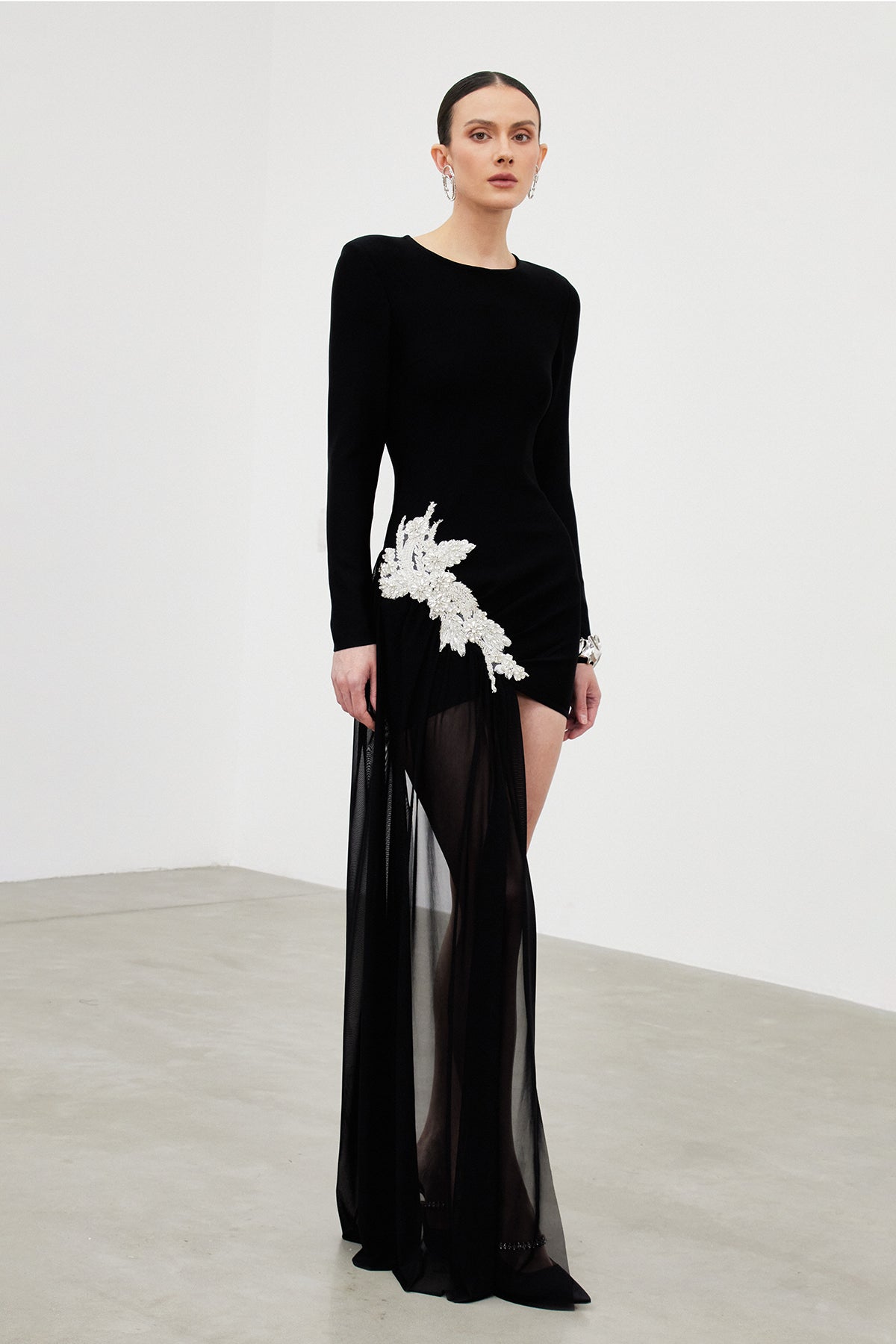 Ichirou Embellished Mesh Mini Dress 3