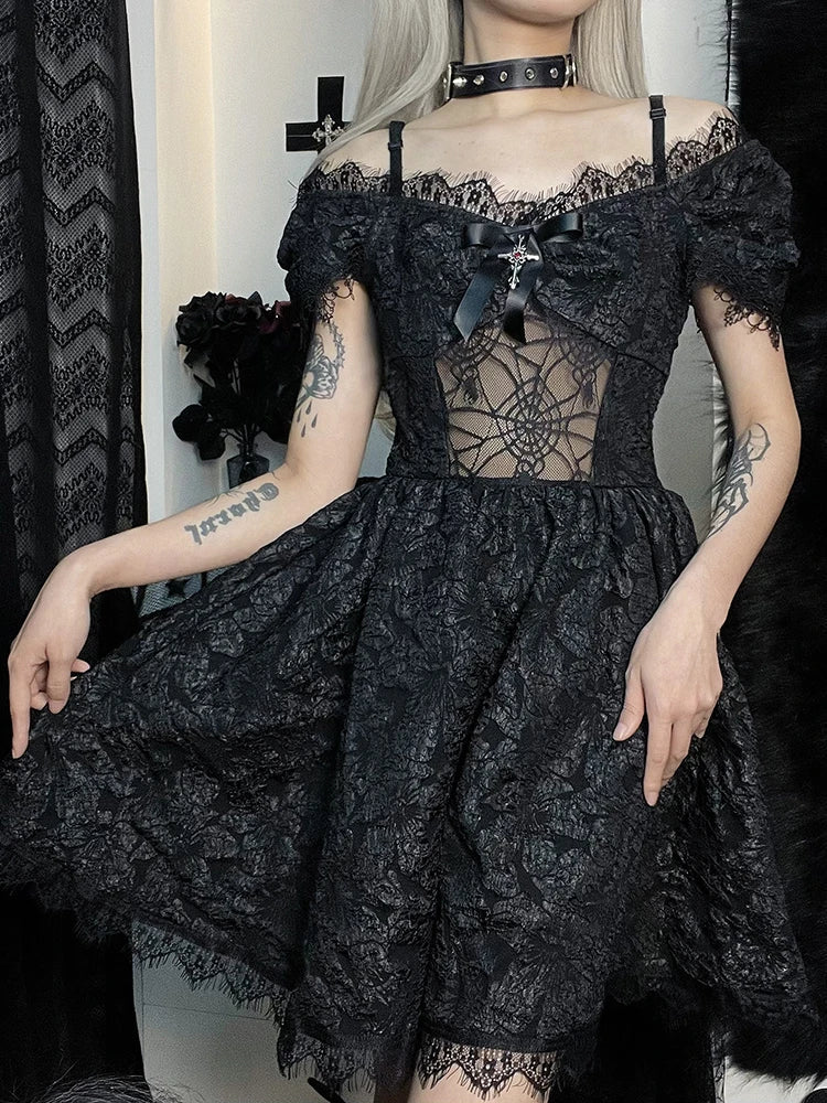 Off-the-Shoulder Lace Dress
